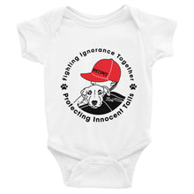 FITPITpup Front Black and Red Print Infant Bodysuit